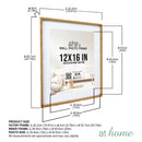 Jimin Wall Photo Frame Set of 2 with Mat Board 8x10 12x16 16x24 Inch Photo Frame