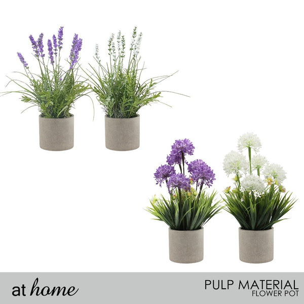 At Home Xylina Lavender and Xavienna Dandelion Flower Potted Plant Home Office, Living Room Décor