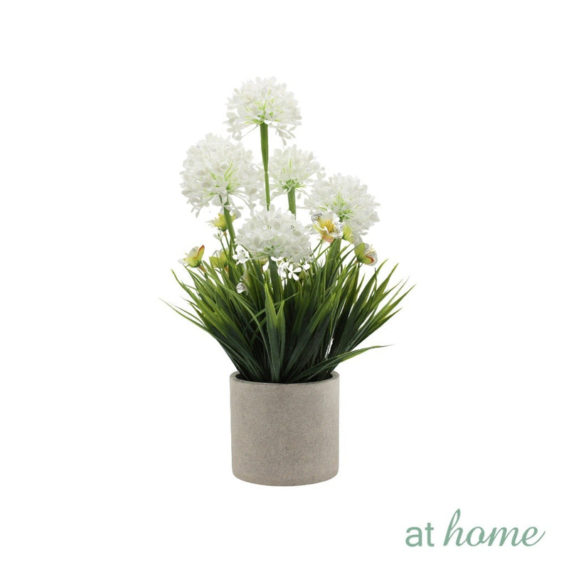 At Home Xylina Lavender and Xavienna Dandelion Flower Potted Plant Home Office, Living Room Décor