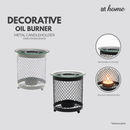 DSO Crisscross and Leaves Metal Oil Burner