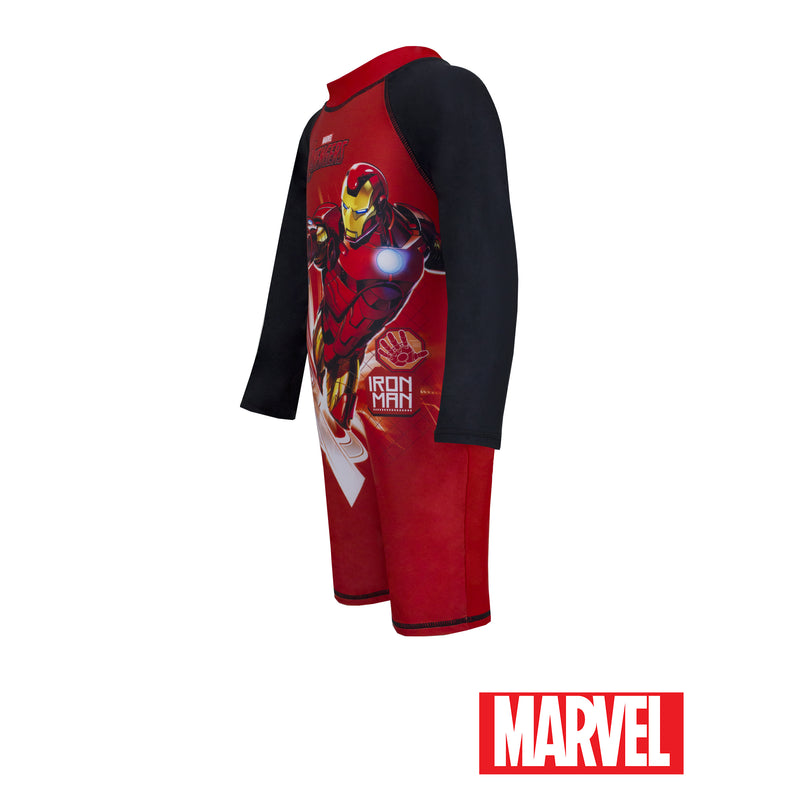 Iron Man Long-Sleeved Bodysuit with UPF 50 - Sunstreet
