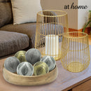 Ceramic Spheres Rustic Leaf Design Decor Ball