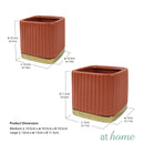 Yusef Terracotta Ceramic Flower Vase