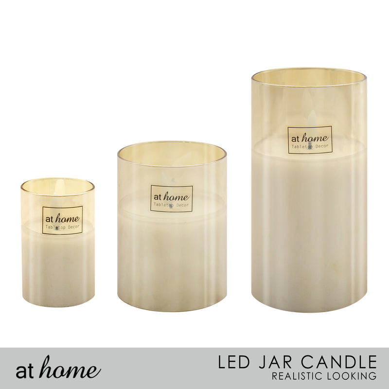 Classic Flameless LED Glass Jar Candle