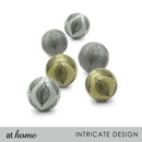 Ceramic Spheres Rustic Leaf Design Decor Ball