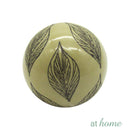 Ceramic Spheres Rustic Leaf Design Decor Ball - Sunstreet