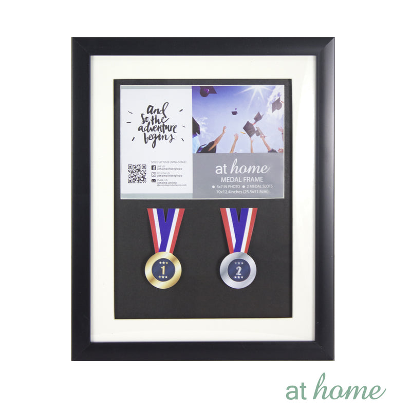 Medal Picture Frame – 2 Medals & 5x7 Photo - Sunstreet