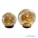 Wilbert Round LED Glass With Fairy Lights Tabletop Decor - Sunstreet