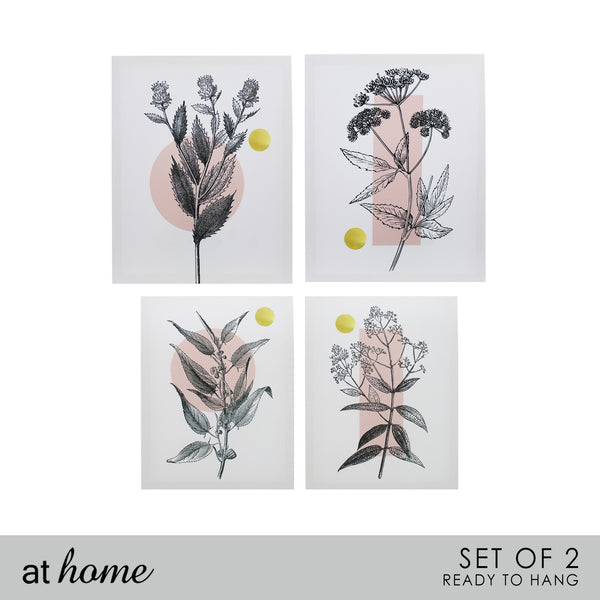 Set of 2 Xane Floral Canvas Wall Art