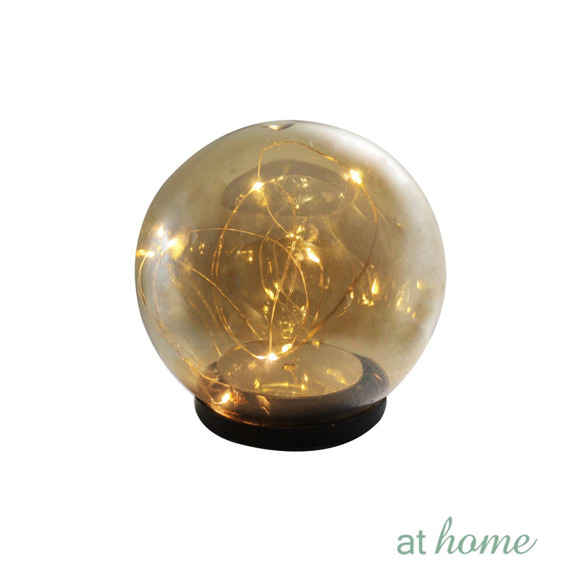 Wilbert Round LED Glass With Fairy Lights Tabletop Decor - Sunstreet