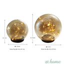 Wilbert Round LED Glass With Fairy Lights Tabletop Decor - Sunstreet