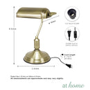 Deluxe Harper Nordic 13 Inches Metal Desk Lamp
