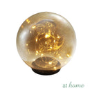 Wilbert Round LED Glass With Fairy Lights Tabletop Decor - Sunstreet