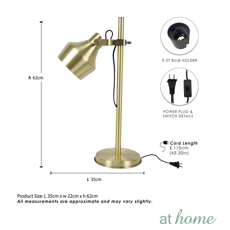 Deluxe Heide Nordic 24 Inches Metal Desk Lamp