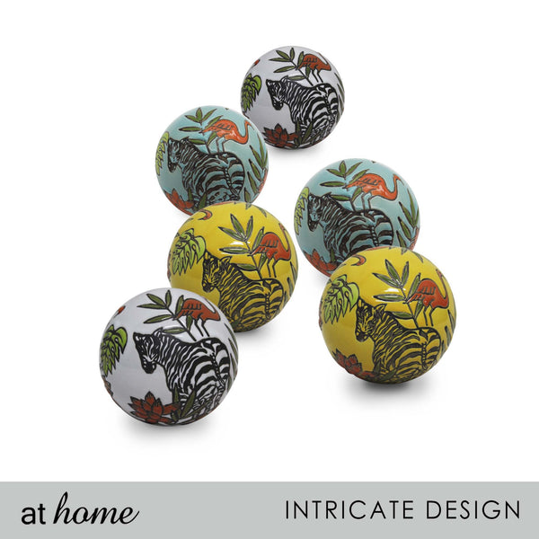 [SALE]Ceramic Sphere Zebra Design Decor Ball