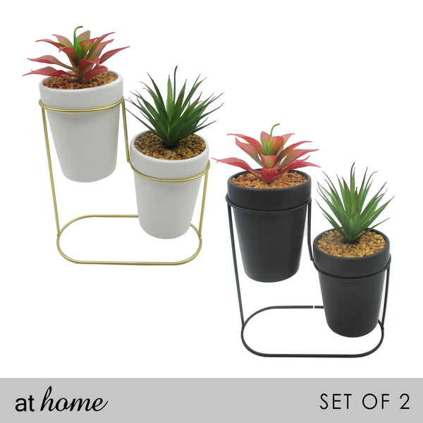 [SALE] Daria 2pcs Artificial Plant With Metal Stand