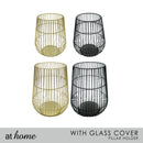 Winston Round Metal Candle Holder w/ Glass Jar