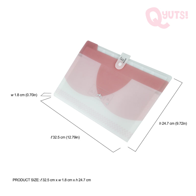 Pastel File Binder 8 Pockets w/ Snaplock [RANDOM DESIGN]