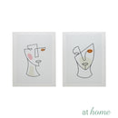 Set of 2 Xen Face Canvas Wall Art Decor - Sunstreet