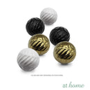 Ceramic Sphere Leaf Pattern Decor Ball