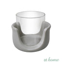 Deluxe Liam Ceramic Candle Holder with Removable Glass