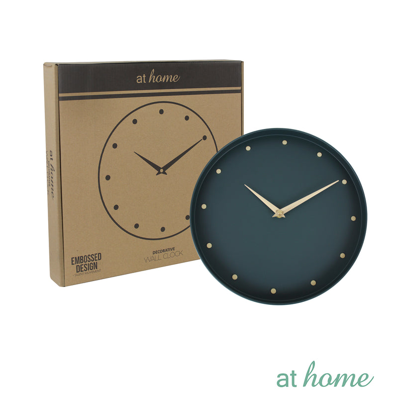 Deluxe Travis Metal Wall Clock 11.8“ Inches