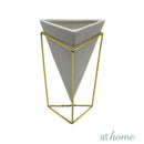 Deluxe Quinly Ceramic Vase With Metal Stand