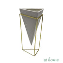 Deluxe Quinly Ceramic Vase With Metal Stand