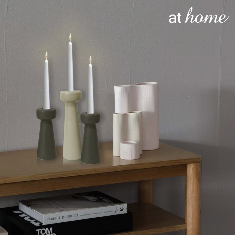 Deluxe Lia Tall Ceramic Taper Candle Holder