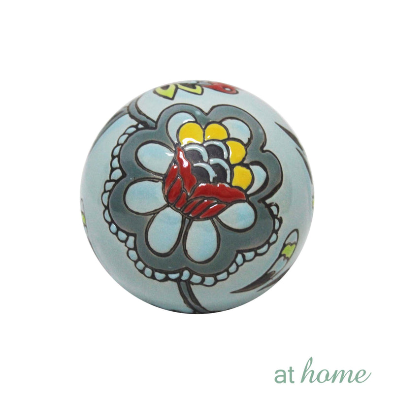 [SALE]Ceramic Sphere Paisley Design Decor Ball