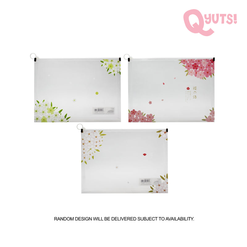 Floral Envelope A4 w/ Ziplock [RANDOM DESIGN]