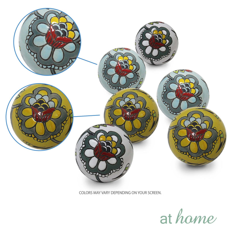 [SALE]Ceramic Sphere Paisley Design Decor Ball