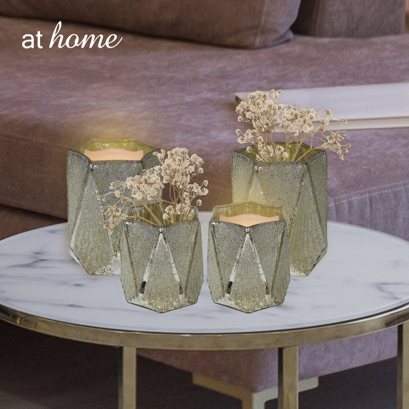 Deluxe Dani Textured Glass Candle Holder