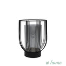 Deluxe Silvanna Metal Pillar Candle Holder w/ Glass Jar