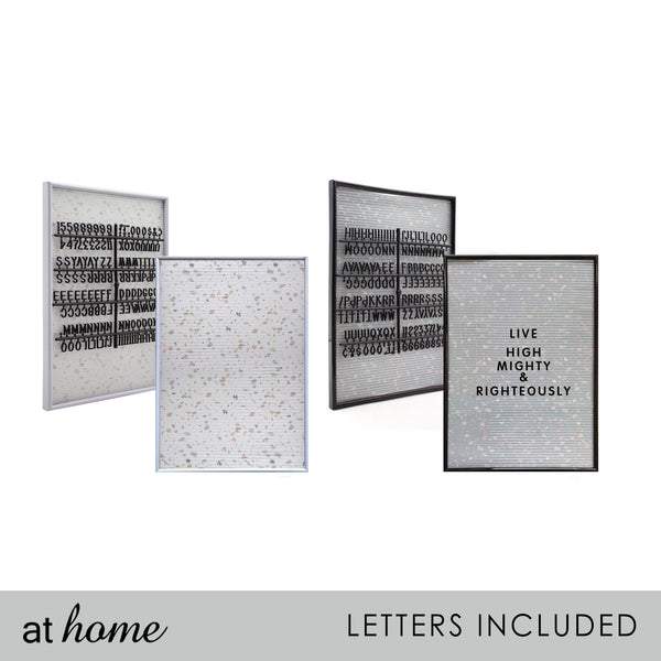 Abstract Letter Board with Letters & Numbers