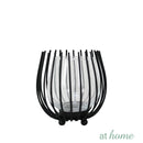 Deluxe Sonya Set of 2 Metal Tealight Candle Holder w/ Glass