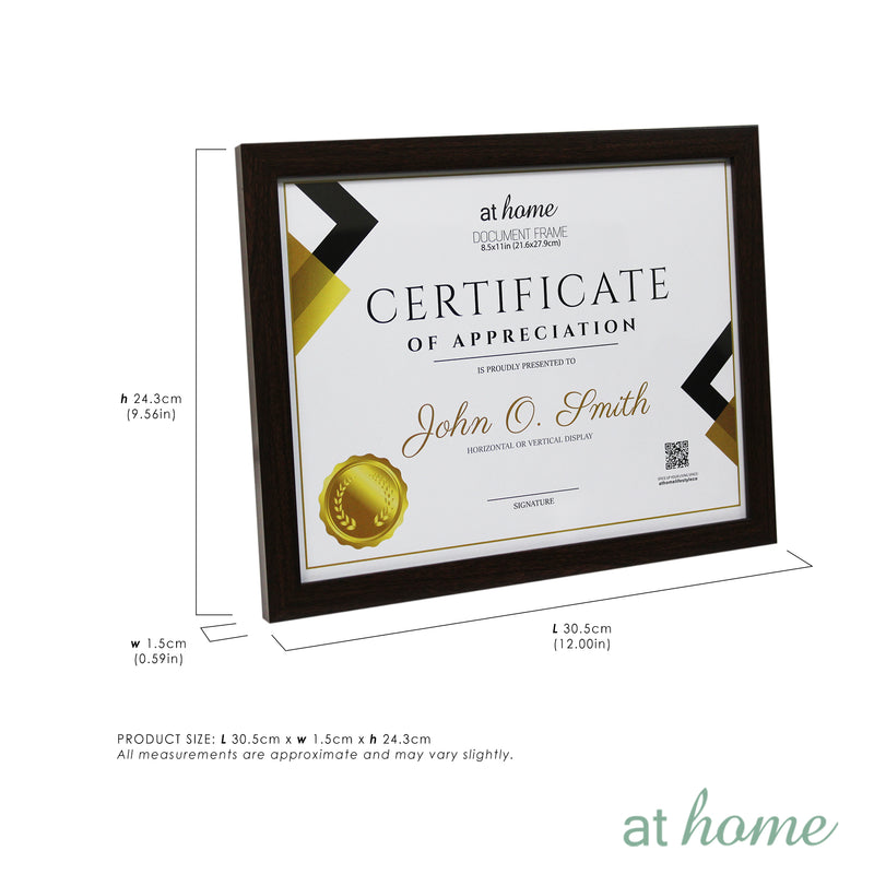 Bud Certificate Frame – 8.5x11” or 11x14”