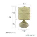 Lois 10 Inches Ceramic Table Lamp w/ Linen Shade