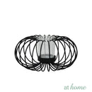 Deluxe Sana Set of 2 Metal Tealight Candle Holder w/ Glass