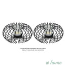 Deluxe Sana Set of 2 Metal Tealight Candle Holder w/ Glass