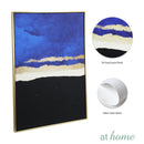 Blue Abstract & Moon Frame Painting Wall Art Decoration