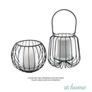 Deluxe Soliel Metal Tealight Candle Holder w/ Glass