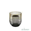 Deluxe Two Tone Metal Candle Holder With Removable Glass Jar