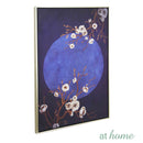 Blue Abstract & Moon Frame Painting Wall Art Decoration