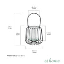 Deluxe Soliel Metal Tealight Candle Holder w/ Glass