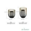 Deluxe Two Tone Metal Candle Holder With Removable Glass Jar