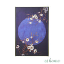 Blue Abstract & Moon Frame Painting Wall Art Decoration