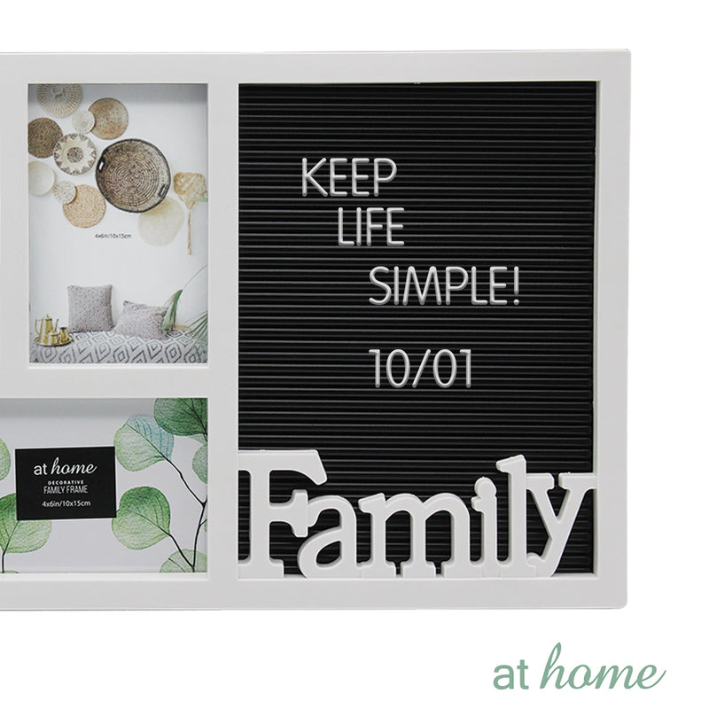 Summer Collage Family Frame - 4 photos w/ Memo Board