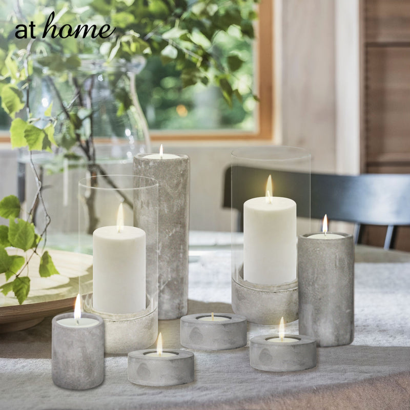 Deluxe Set of 2 Sanya Cement Candle Holder