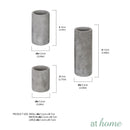 Deluxe Set of 3 Sanai Cement Candle Holder